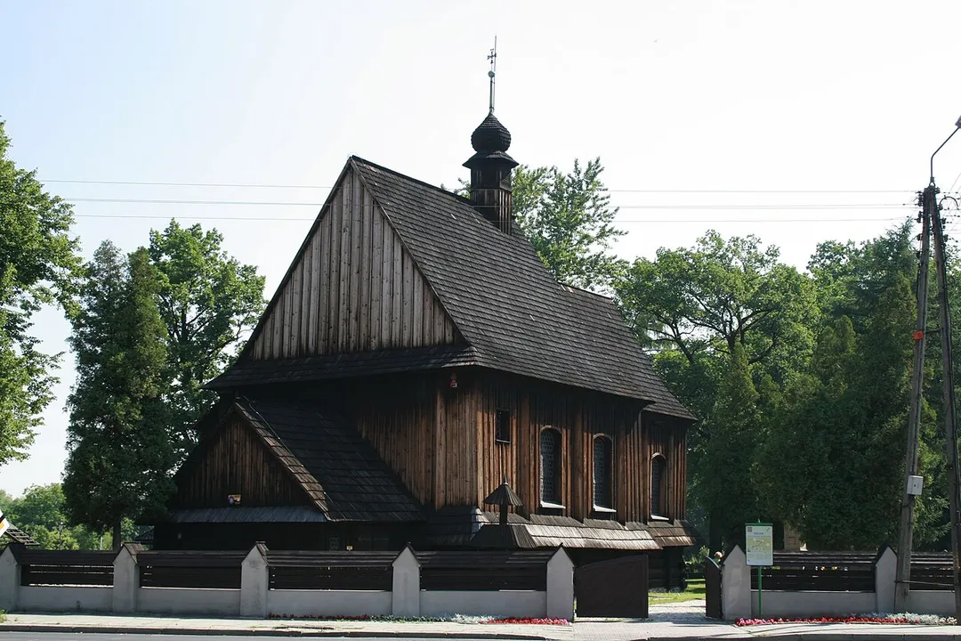 The wooden graveyard small church St. Valentine's from the XVI/XVII turn of the age in Bieruń