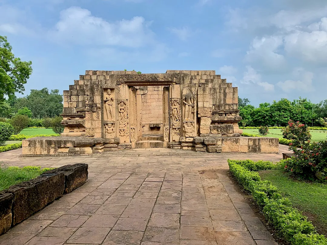 The Maurya, Shunga, Satvahana (pre-300 CE), then Somavamshi (c. 300 to 900 CE) and later Kalachuri dynasty (10th to 14th-century) developed a kingdom where Hindu (Shaivism), Jain and Buddhist communities thrived. This has become what is the modern state of Chhattisgarh. First Mallar, later Sripura (now Sirpur) was their capital. It was on the trade route linking the northwestern Indian kingdoms and Koshambi with those in the southeast, particularly Puri and major ports along the modern Andhra Pradesh. Sometime in and after the 14th-century, most of these were damaged and ruined in regional wars.
Each of these eras built exquisite temples and artistic items whose remains and ruins are seen from northern Chhattisgarh through western Telangana. 
The Bhima Kichak temple belongs to the Somavamshis era (c. 6th to 10th century). Inscriptions on stones, copper plate dedications and epigraphic evidence (language, script type) suggest that Malhar was variously called Sarabhapur, Malari, Mallar over its history. These are documented in inscriptions described and translated in Epigraphia Indica XXXIV.
The Bhima Kichak temple survives in a ruined form with internal artwork and statues missing. The sanctum confirms the outlines (bhiti and lower portion) of a Shiva linga. The surviving walls have exquisitely carved ganas and numerous gavakshas with images of the common man or woman. The door jambs have near life size images of Ganga and Yamuna goddesses, a feature common to pre-7th century temples. Other reliefs show legends of Shiva and other Hindu epic legends.
It is one of two surviving temple ruins in Malhar, Masturi, Bilaspur district. A museum in the village contains hundreds of ruined Hindu, Jaina and Buddhist artwork parts from these two and other temples.

The temple is protected and managed by ASI Raipur circle.