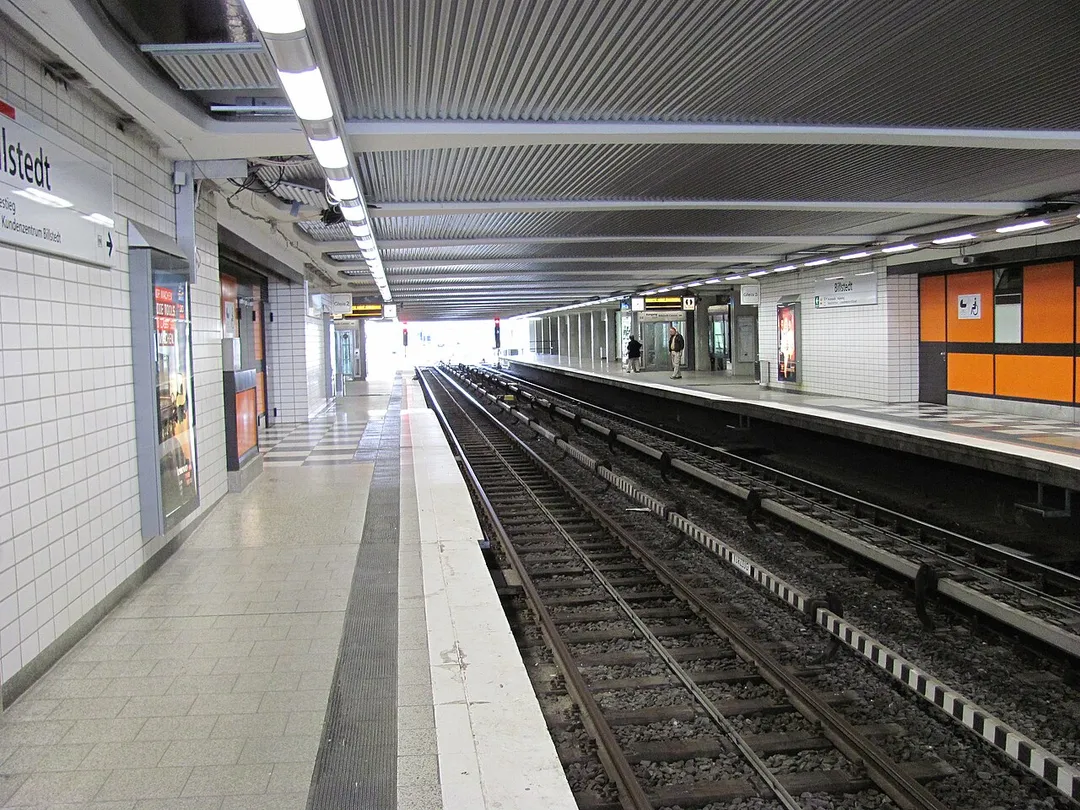 U-Bahn station Billstedt in Hamburg, Germany