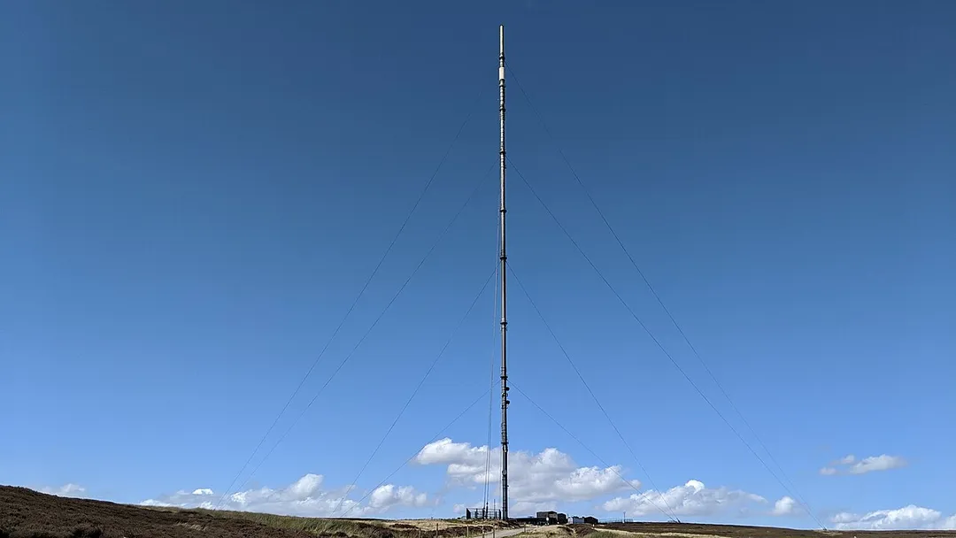 Blisdale transmitter mast taken in August 2020