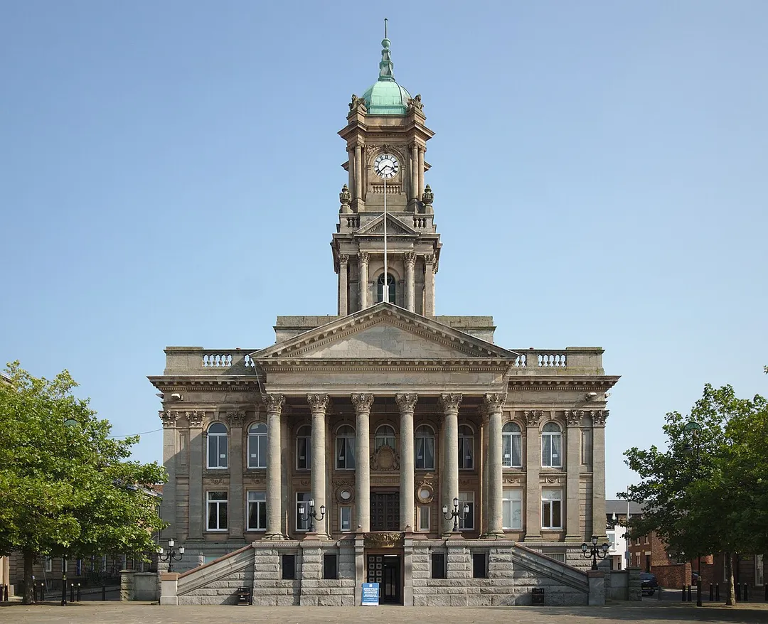 Grade II* listed Birkenhead Town Hall, Hamilton Square.