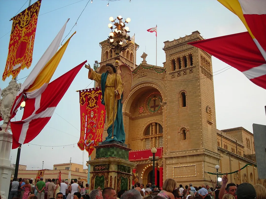 The church of Birzebbuga during the annual festa, celebrating St.Petre in chains