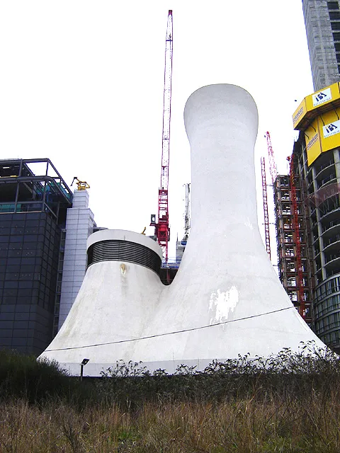 Northern ventilation towers, Blackwall Tunnell, Blackwall, Tower Hamlets, London. 4 February 2006. Photographer: Fin Fahey.