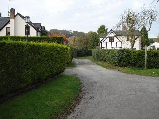 Bodenham village Looking north from near the gate to the churchyard.