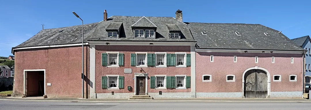 Luxembourg, Boevange-Attert, birth house of Joseph Hackin (1886-1941), French archaeologist with Luxembourgish origins.
