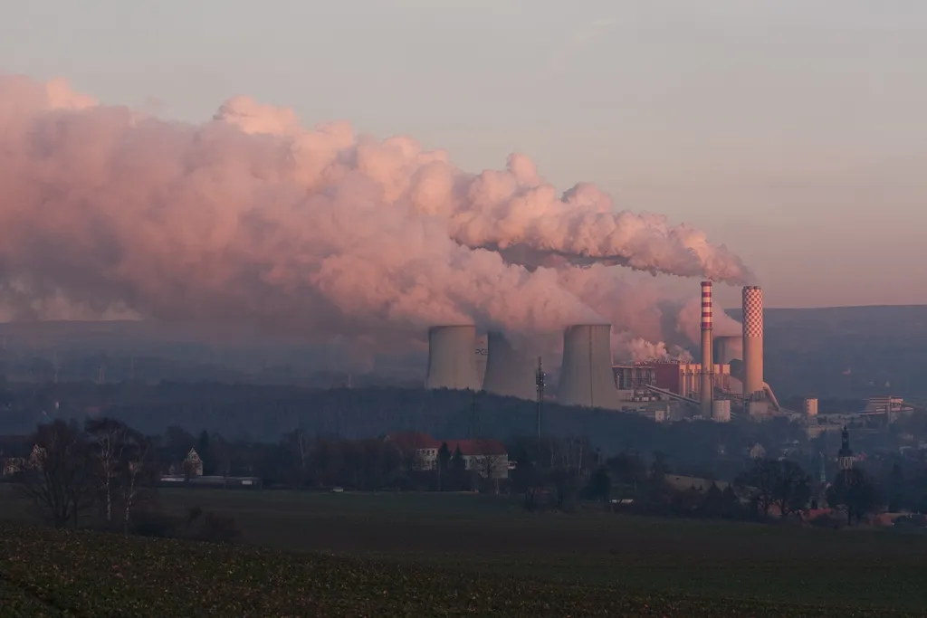 Turów power station, view from Germany