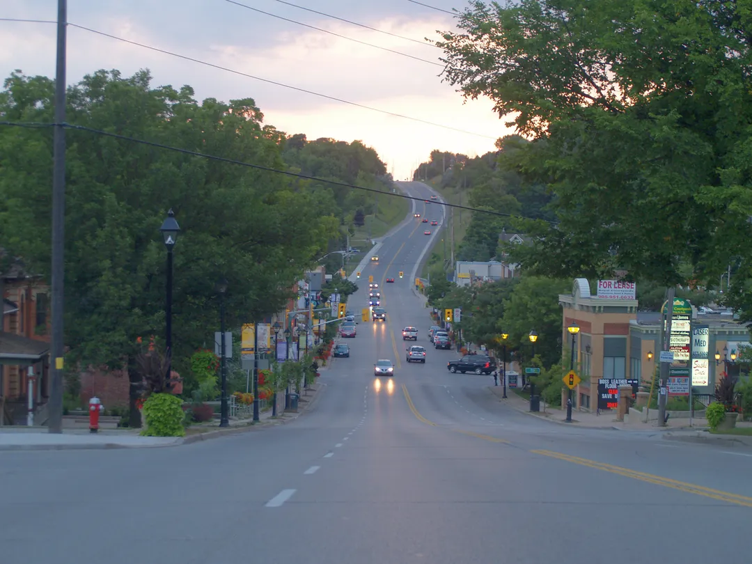 Highway 50 passing through the town of Bolton, Ontario