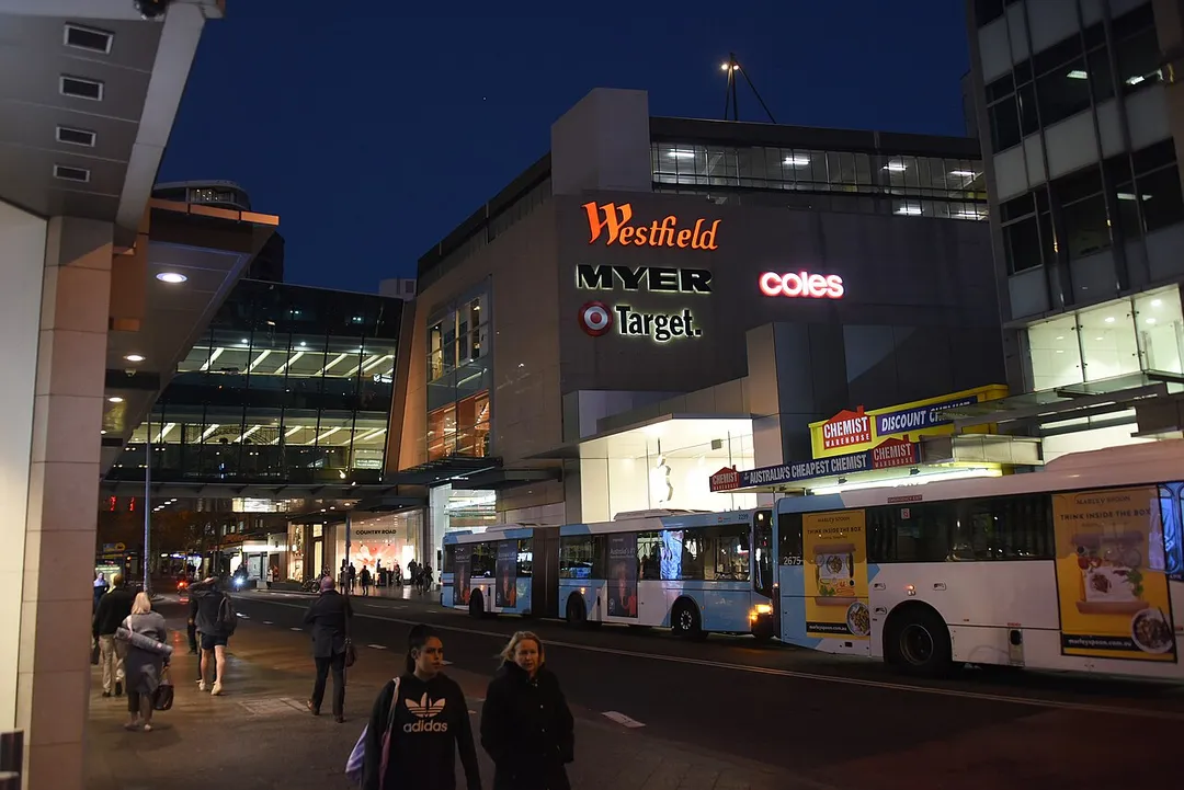 Bondi Junction, Sydney, at dusk