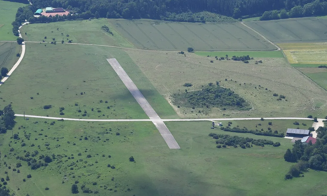 Aerial image of the Bopfingen airfield