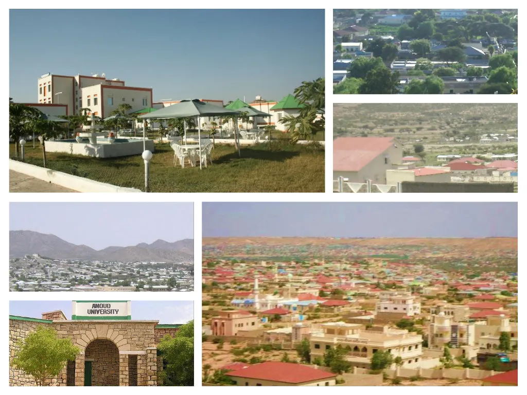 Montage of places in Borama, Somalia.