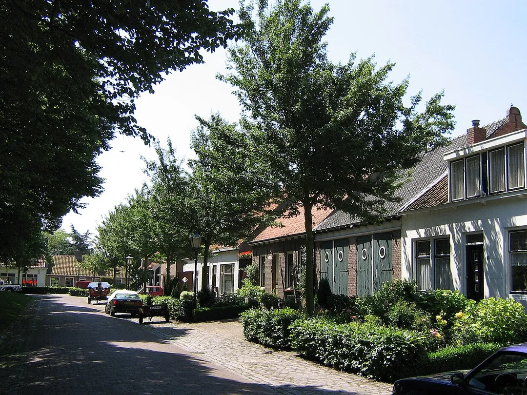 Borssele, Borsele community, NL: Houses around the village square.