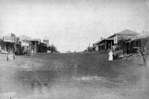 A market on the main street of Novyi Svet section of Yuzovka, 1887, foto created on 1887