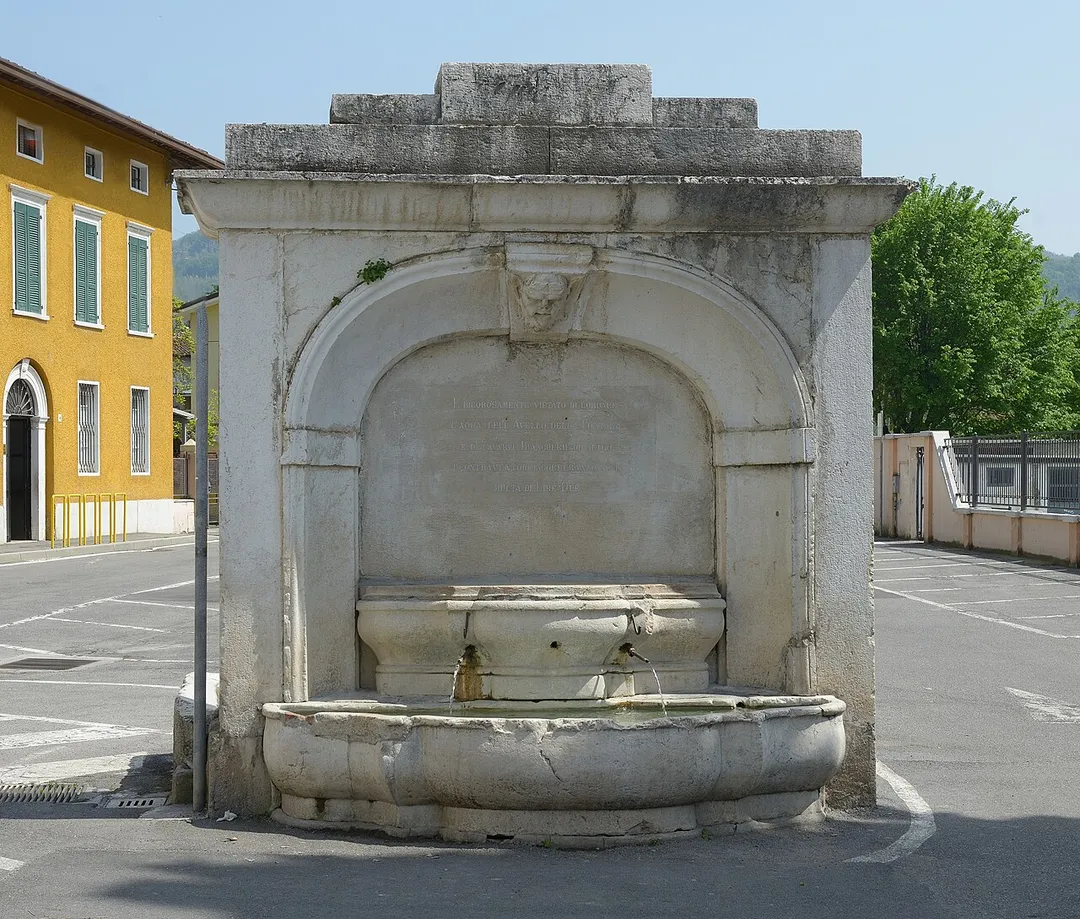 Barocque fountain in Botticino Mattina.