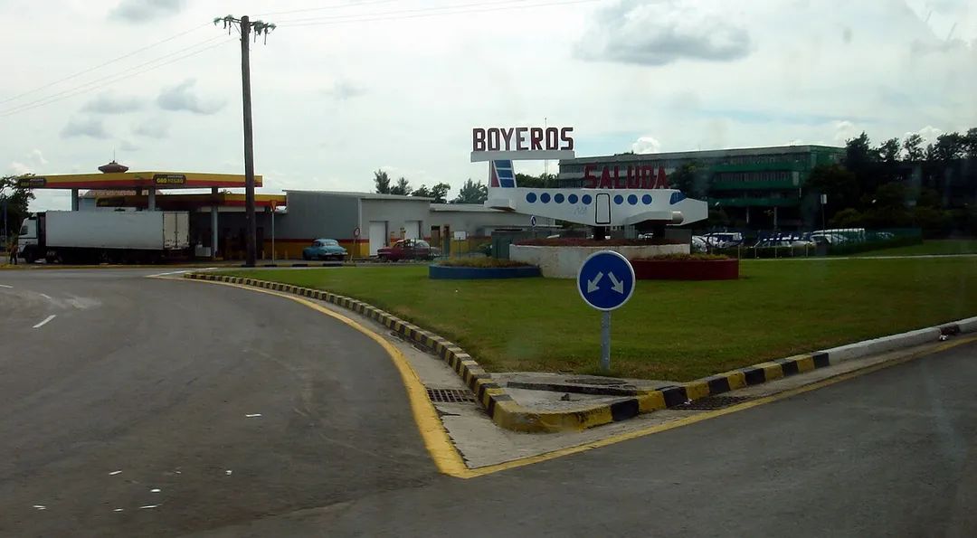 Welcome sign in Boyeros municipality of Havana, Cuba