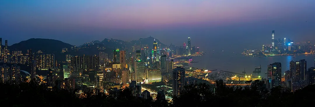 panorama of hong kong island from braemar hill 2013