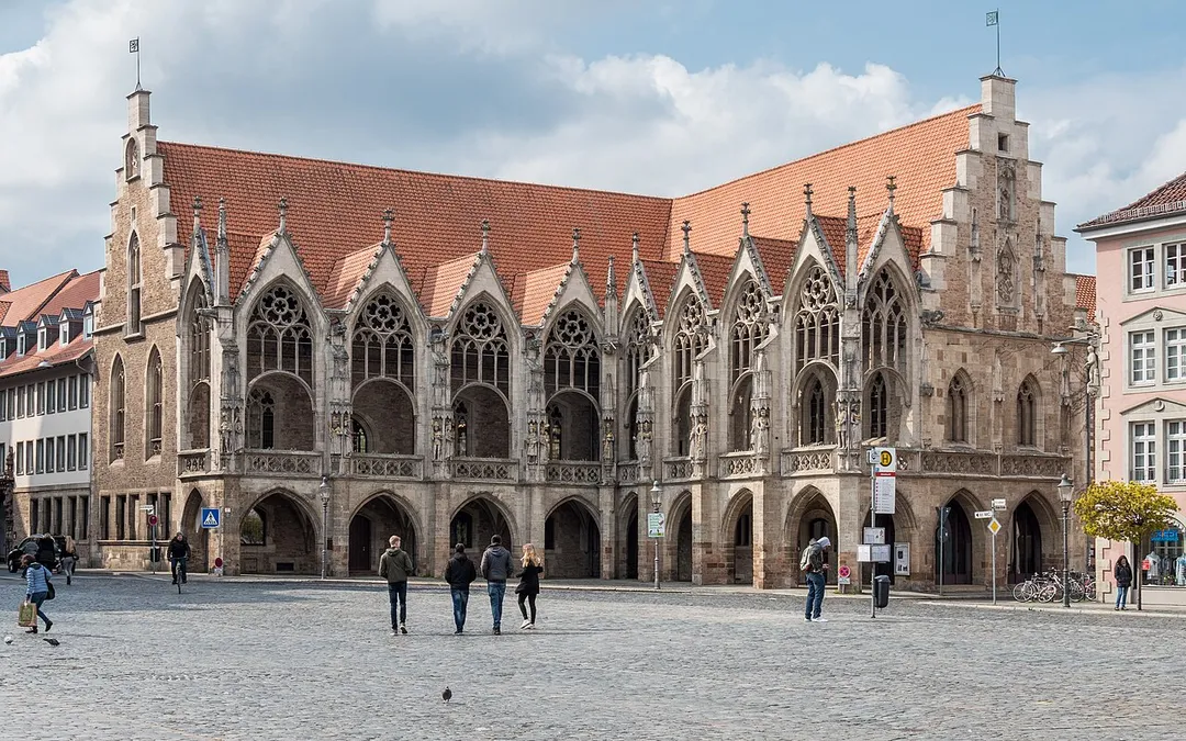 Old town hall of Brunswick, Lower Saxony. Built in 13th - 15th century. Rebuilt after WW 2 and particularly used as historical museum.