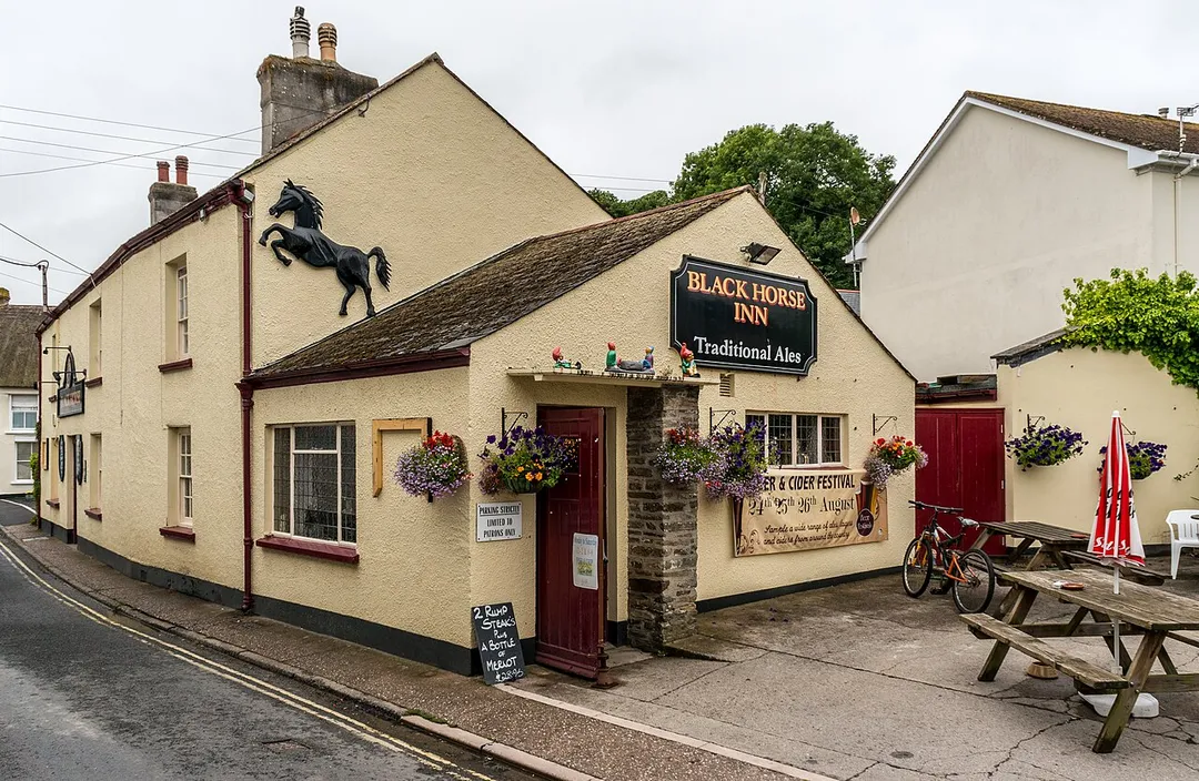 “Black Horse Inn” in Braunton, Devon, England, United Kingdom