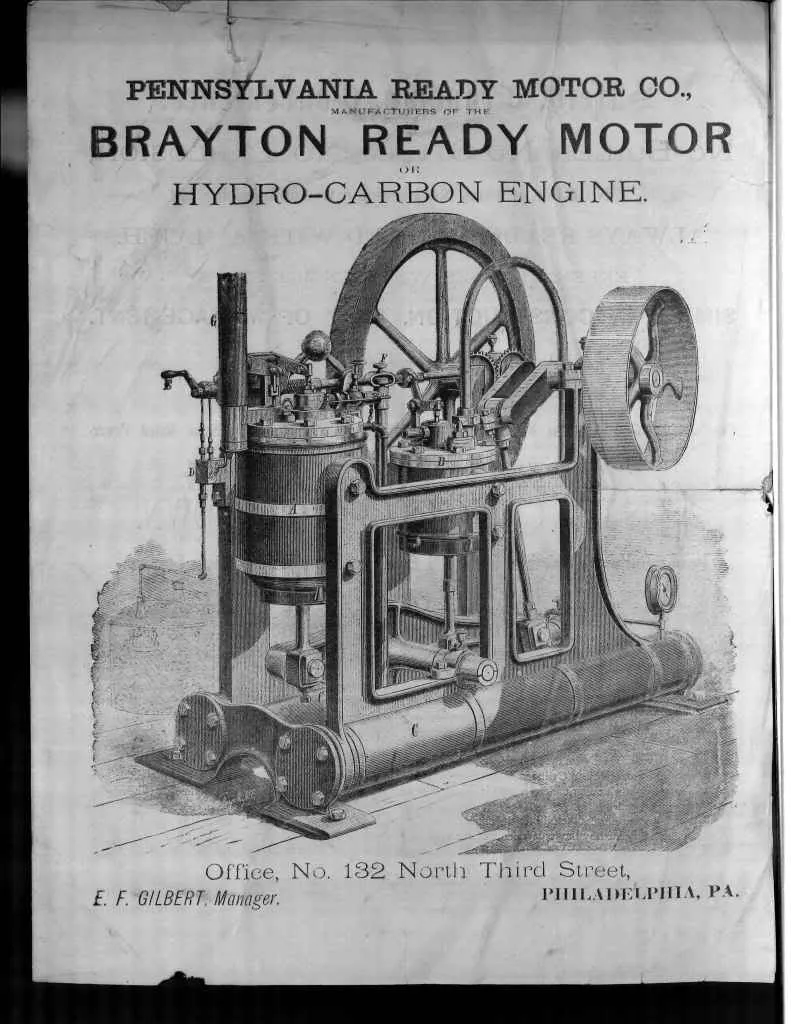 Brayton Ready hydro-carbon engine 1875