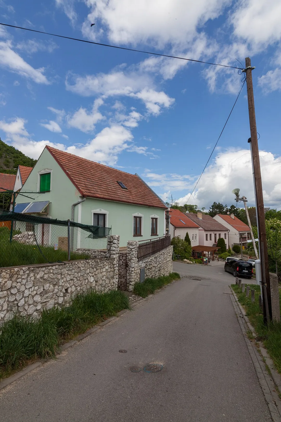 Na Cimbuří street in municipality Pavlov, Břeclav District, South Moravian Region, Czechia in 2020