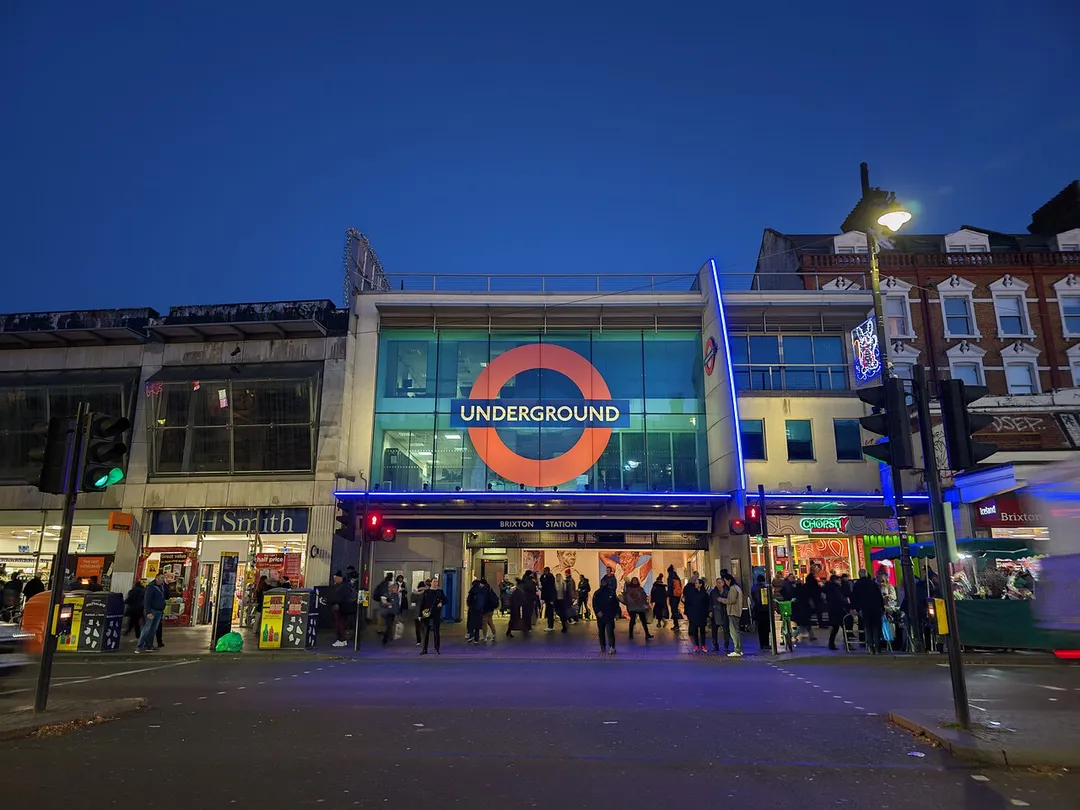 Brixton Underground Station, London, United Kingdom. November 2024.