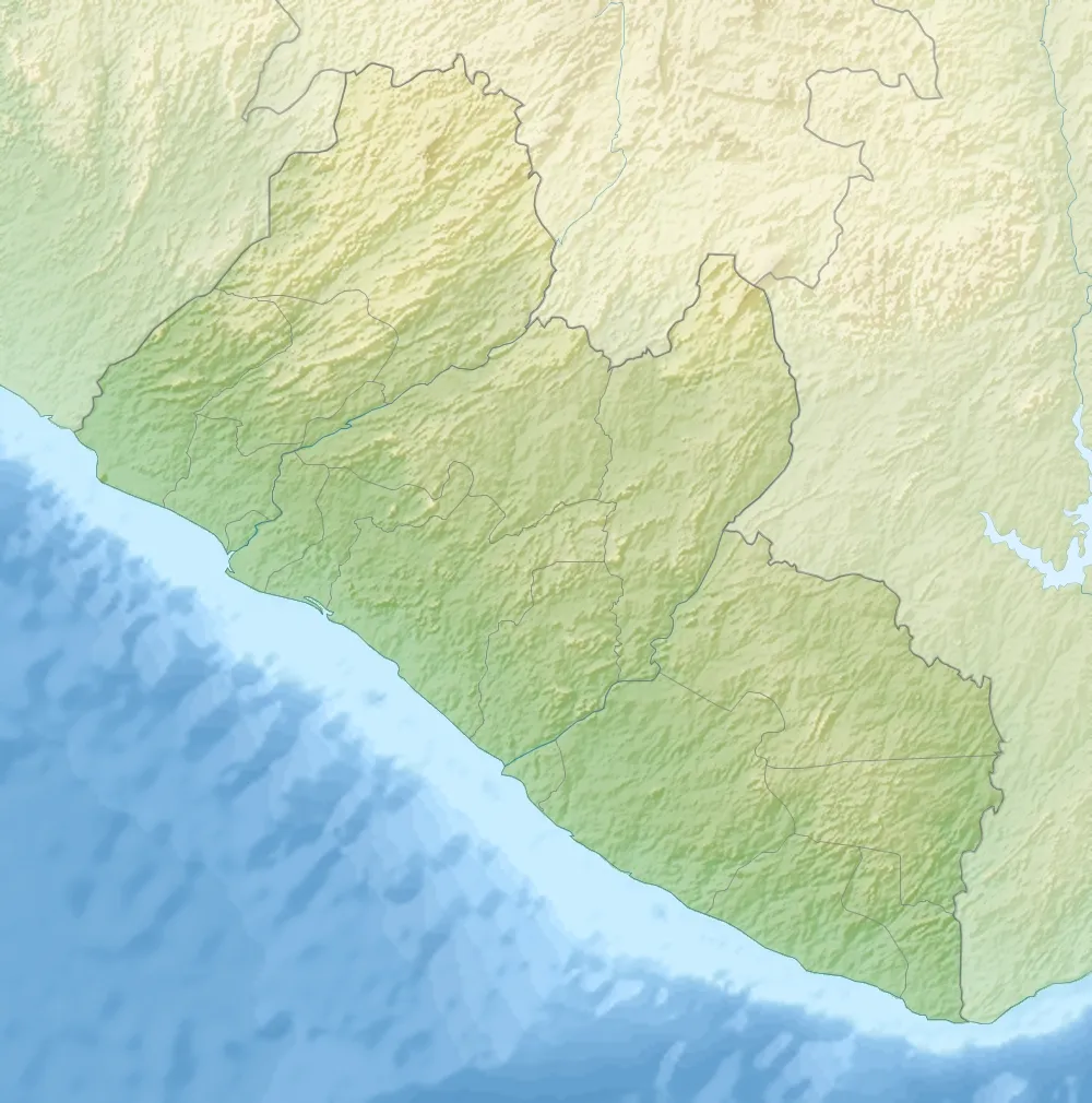 Relief location map of Liberia.
Projection: Equirectangular projection, strechted by 101.0%.
Geographic limits of the map:
N: 8.8° N
S: 4.0° N
W: -11.8° E
E: -7.0° E
GMT projection: -JX16.933333333333334cd/17.102666666666668cd
GMT region: -R-11.8/4.0/-7.0/8.8r
GMT region for grdcut: -R-11.8/4.0/-7.0/8.8r
Relief: SRTM30plus.
Made with Natural Earth. Free vector and raster map data @ naturalearthdata.com.