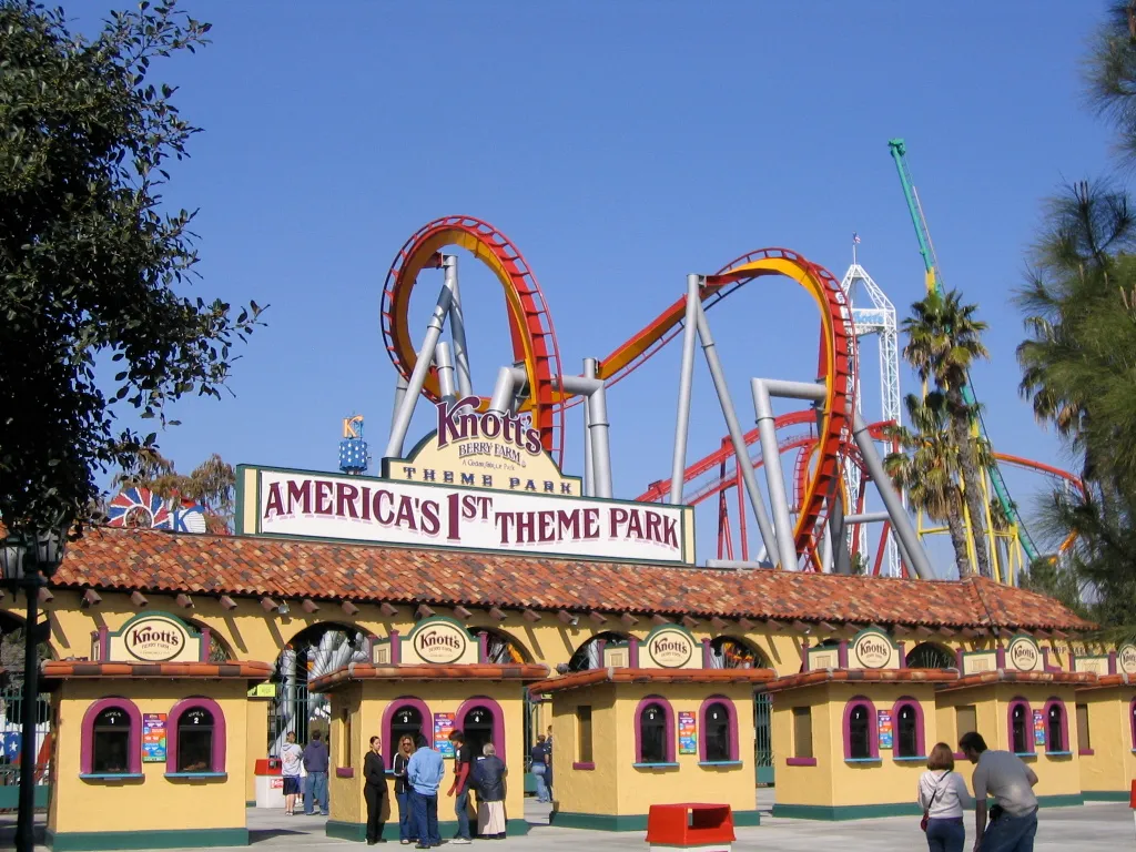 The entrance of Knott's Berry Farm, Buena Park, California, USA
