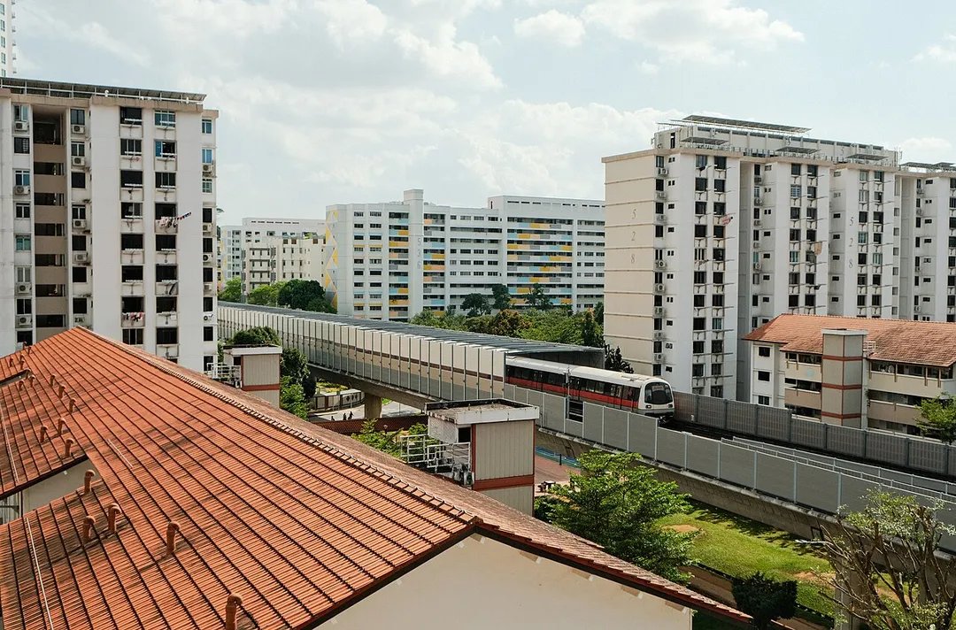 Aerial photo of w:Bukit Gombak, Singapore. Taken from Block 524 Bukit Batok Street 52.