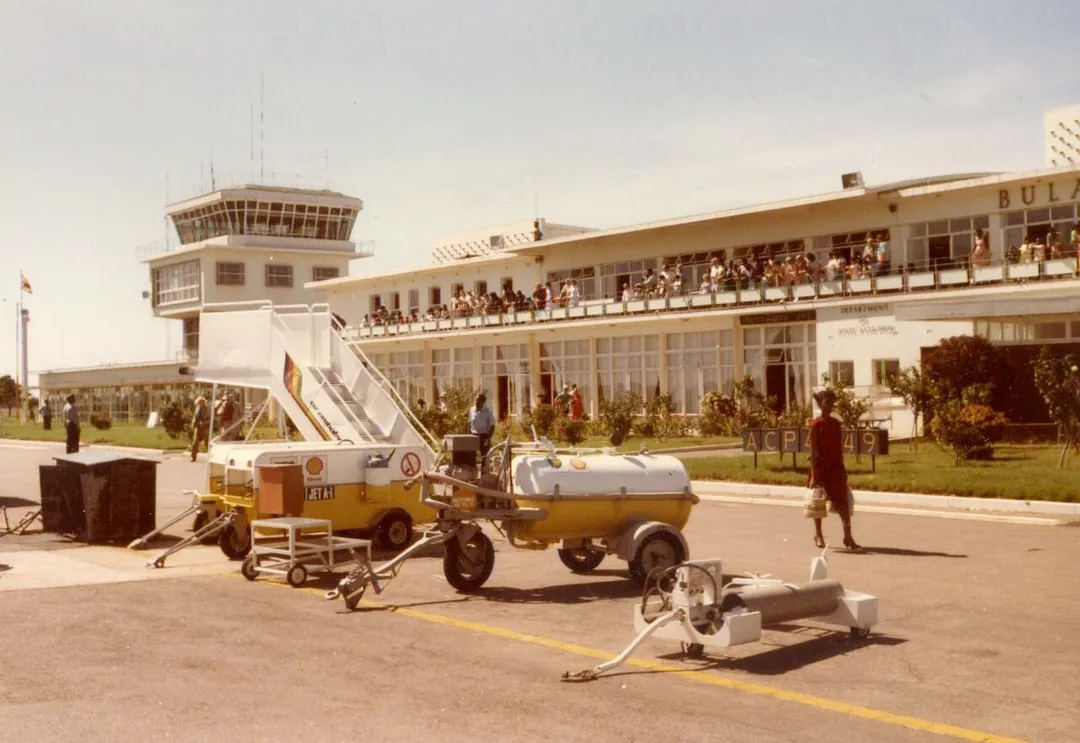A photo taken of the main building, from the tarmac/apron.