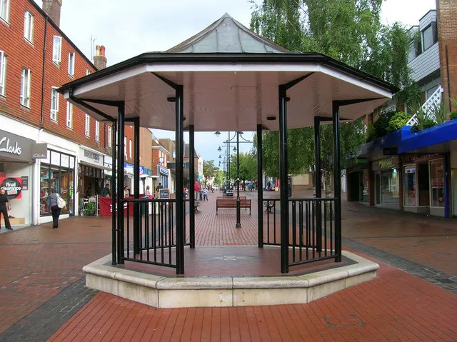 Picture of the Church Walk, taken from the Bandstand, Burgess Hill.