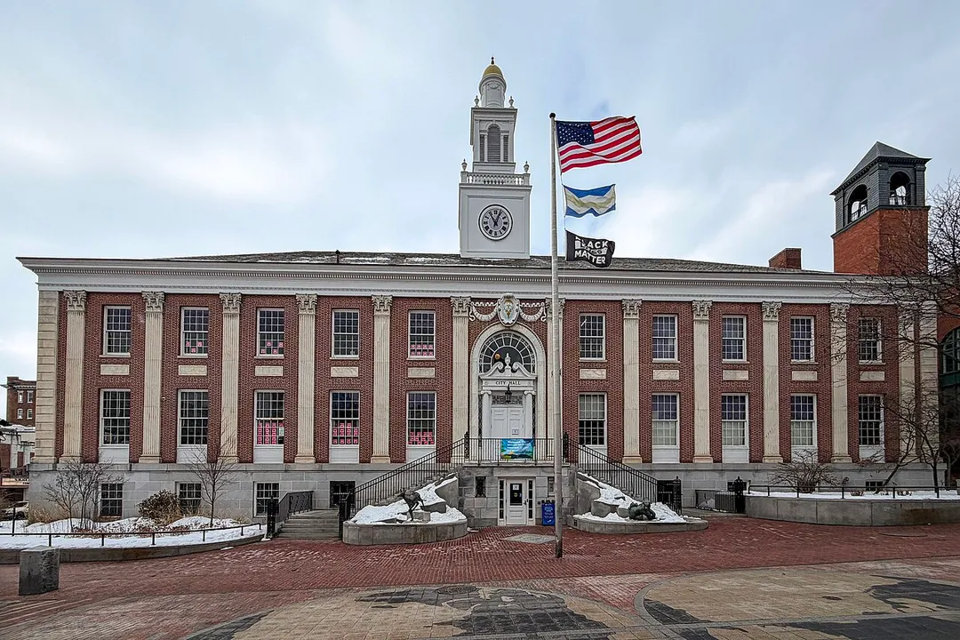 Burlington City Hall, built in 1928, at 149 Church Street in Burlington, Vermont.