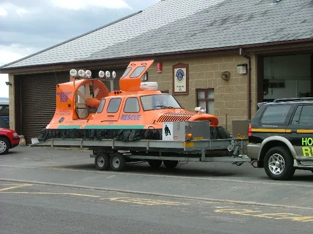 Sea Rescue hovercraft Spirit of Lelania at Burnham-on-Sea, Somerset