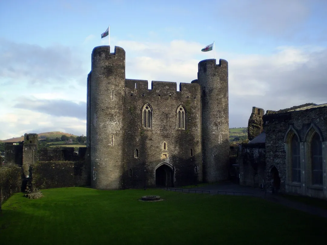 Caerphilly Castle in Caerphilly, Wales
