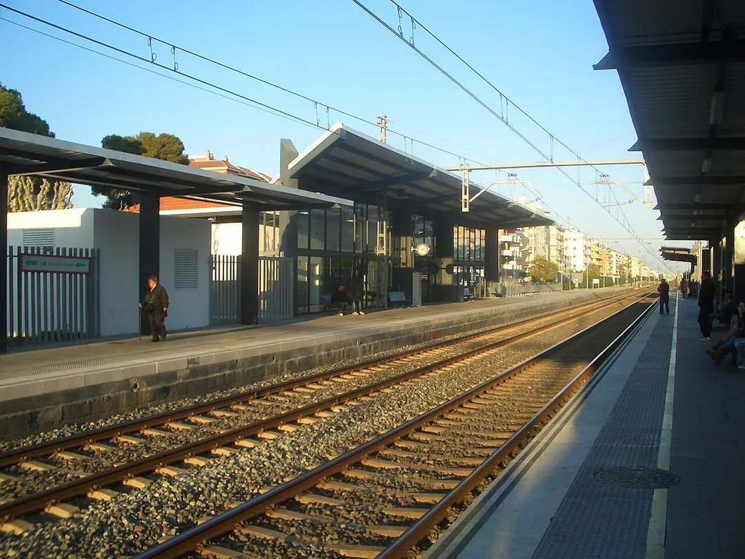 Railway station in Segur de Calafell (Spain).