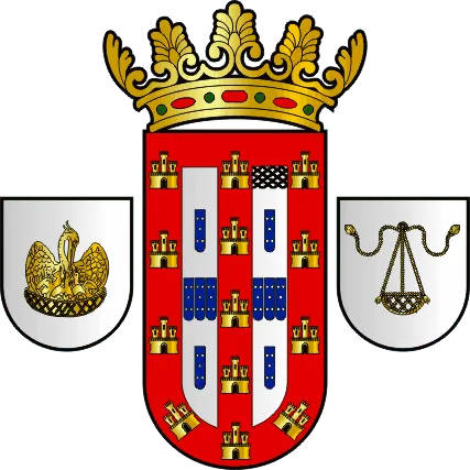 Coat of arms of Caldas da Rainha municipality in Portugal.