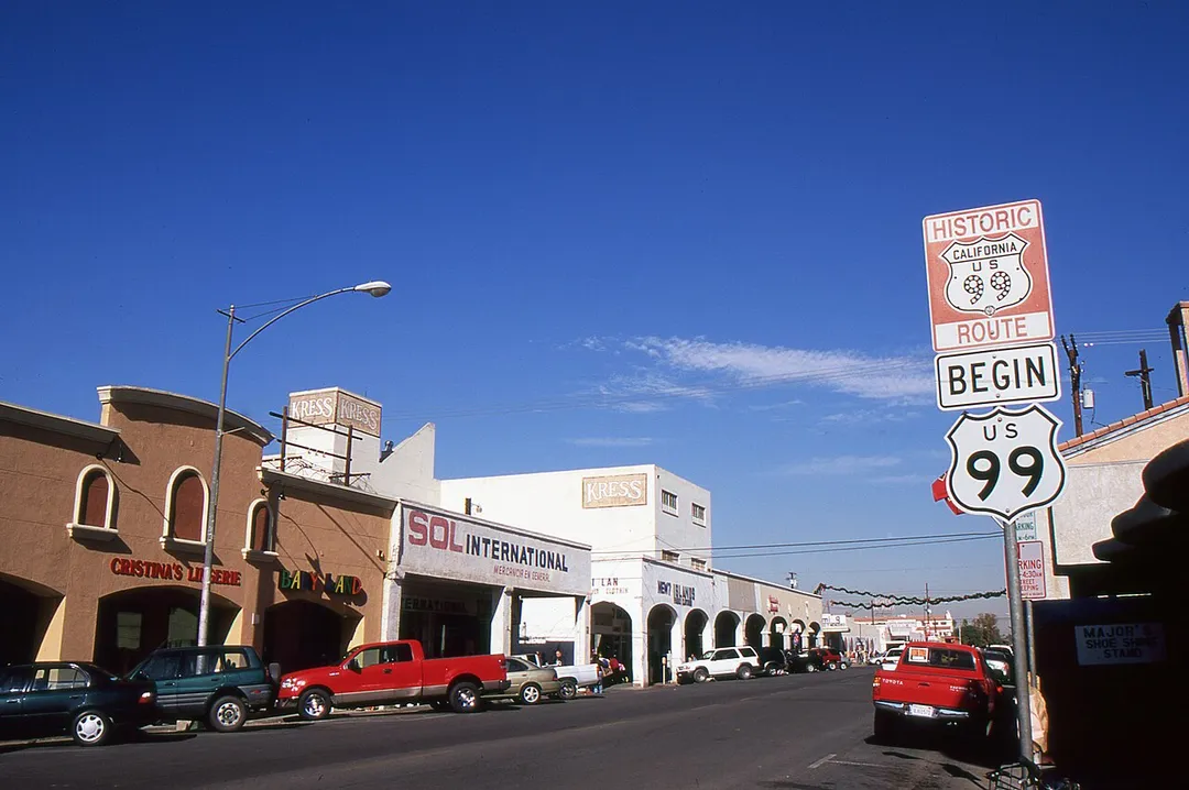 Beginning of U.S. Route 99 in Calexico, California, USA