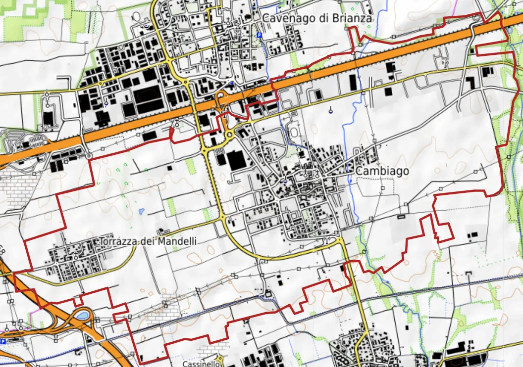 Carte OSM de Cambiago, Lombardie