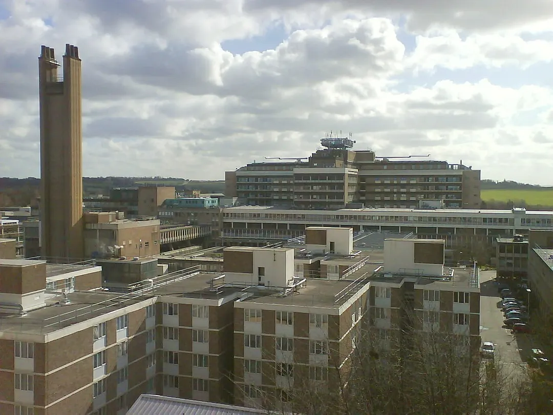 Taken by the user, from the top of the multistory car park at en:Addenbrooke's Hospital.
