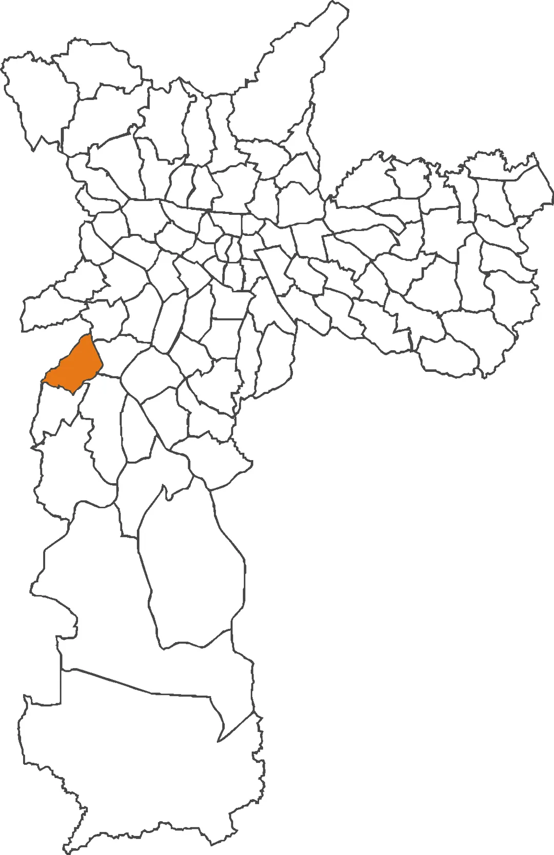 Localização do distrito do Campo Limpo no município de São Paulo.