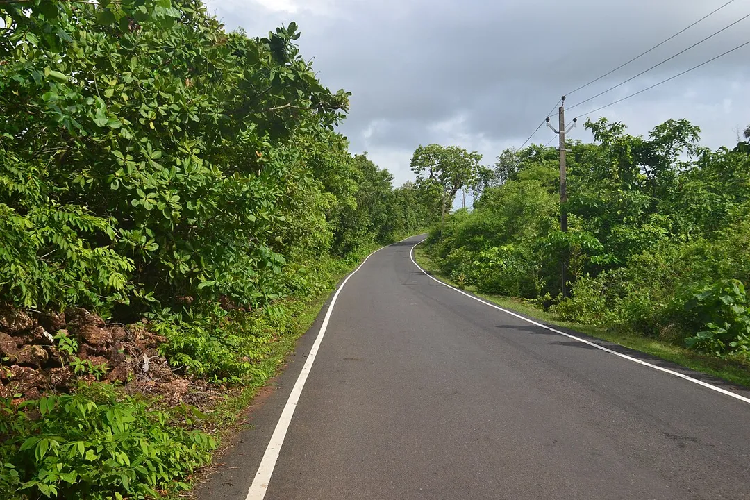 Road in Canacona Taluk at Goa, India