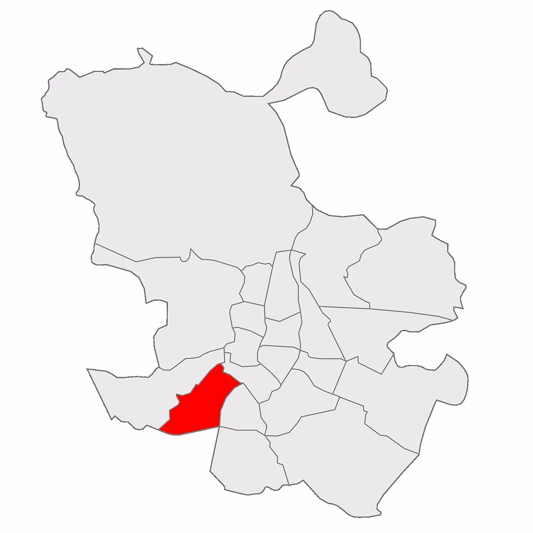 Carabanchel District location map, Madrid, Spain