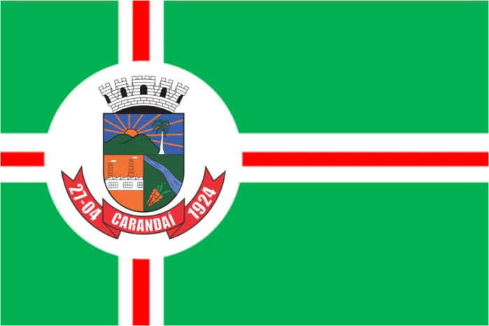 Flag of Carandaí, Minas Gerais, Brazil