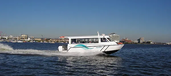 Aquabus water taxi in Cardiff