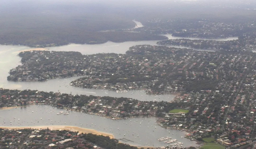 Burraneer and Caringbah. New South Wales aerial photo
