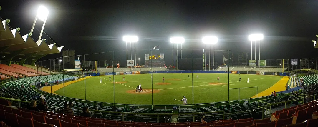 Hiram Bithorn Stadium in Santurce, San Juan, Puerto Rico. Baseball match between Senadores de San Juan v. Leones de Ponce
