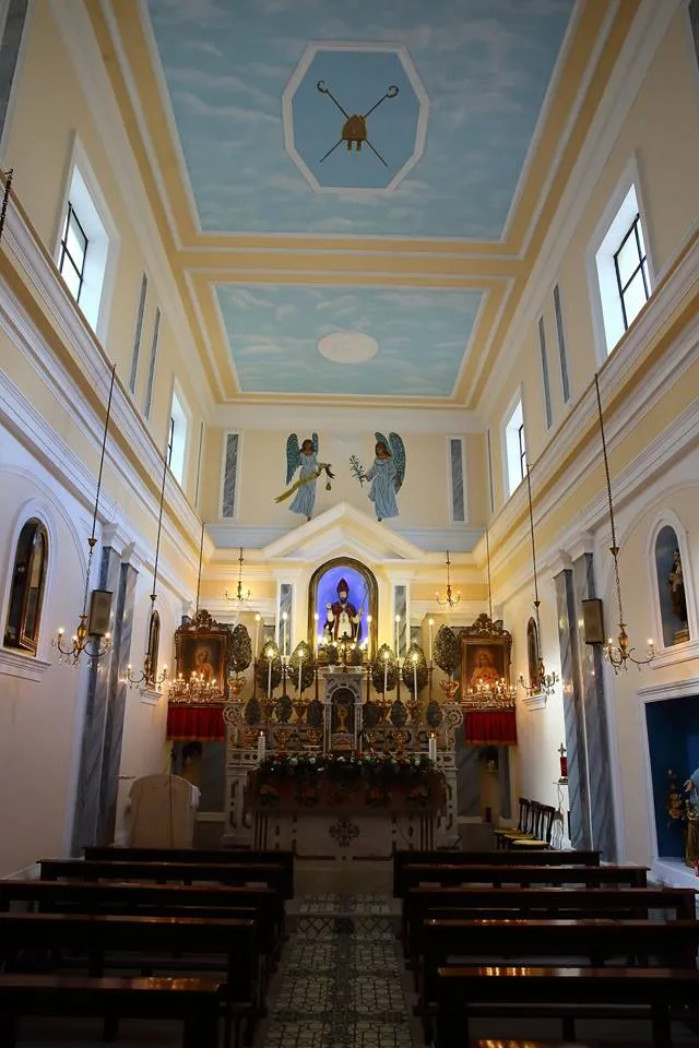 the interior of the church of San Biagio in Casal di Principe (CE, Italy)