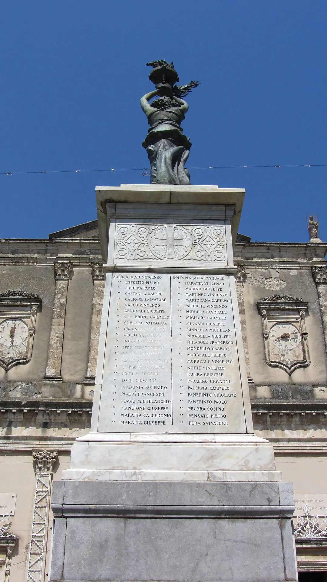 casteltermini Agrigento sicily Italy italia war memorial world war 1 2 ww1 ww2 wwi wwii