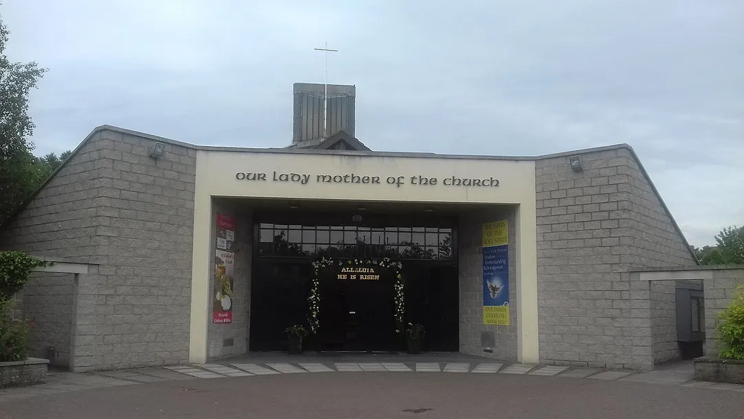 Entrance to the church of "Our Lady Mother of the Church", Castleknock.
