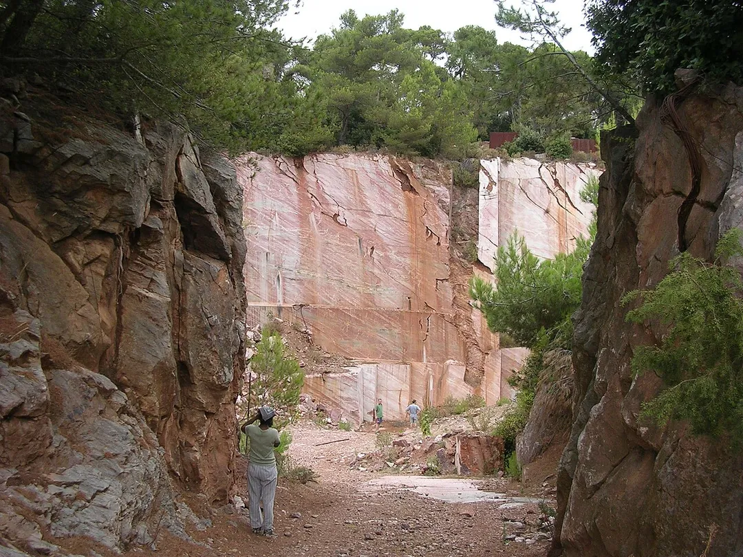 Marble quarry at Buffens near Caunes-Minervois, France