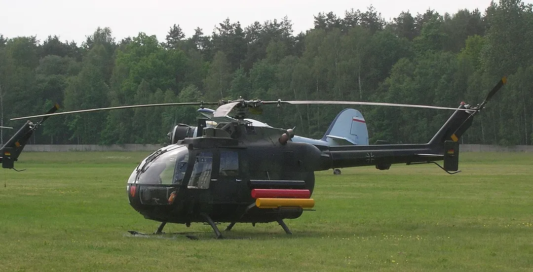 Copyright © 2005 Voytek S
Bölkow Bo 105

At the nose of the Bo-105 the coat of arms of the German Army Aviatiors School is seen. The helicopter is based at the Heeresflugplatz Celle (Celle Air Base).