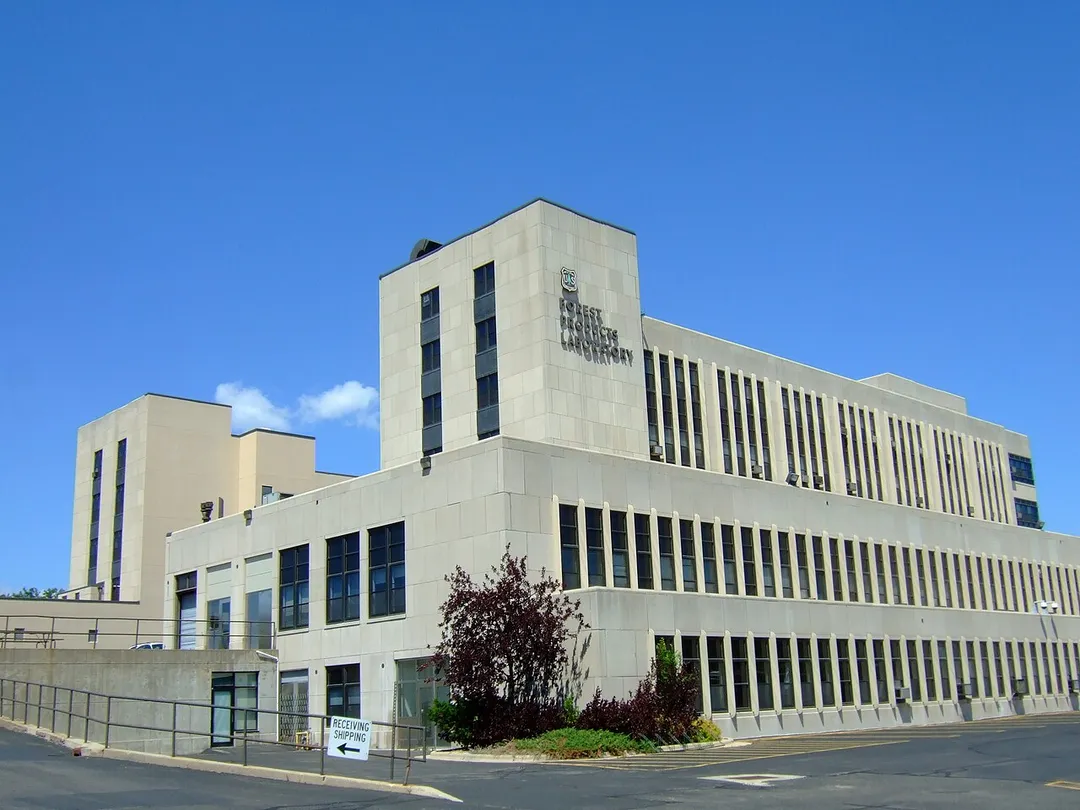 The Forest Products Laboratory at 1 Gifford Pinchot Drive in Madison, Wisconsin, was designed in the Art Deco or International Art Moderne style by C. B. Fritz of the Chicago firm Holabird &amp; Root.  Built in 1932, it replaced the Old Forest Products Laboratory located at 1509 University Avenue.  The Old Forest Products Lab was added to the National Register of Historic Places in 1985, and the new Forest Products Lab was added in 1995.